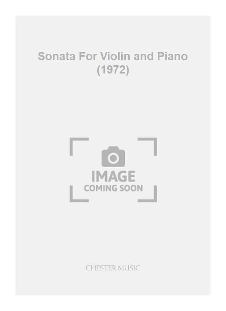 Sonata For Violin and Piano (1972)